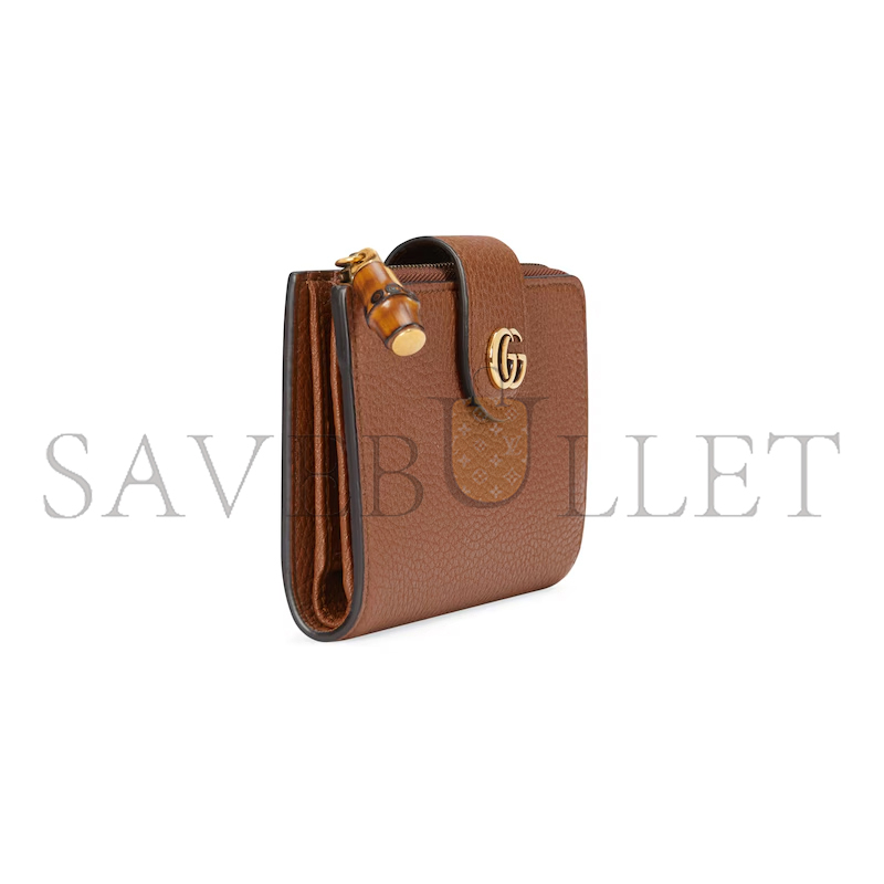 GUCCI MEDIUM DOUBLE G WALLET WITH BAMBOO 739498 (13*8.5*2cm) GUCCI MEDIUM DOUBLE G WALLET WITH BAMBOO 739498 (13*8.5*2cm)
